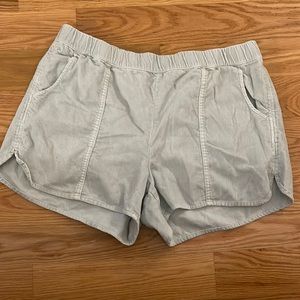 Madewell Corduroy Shorts Light Blue Green